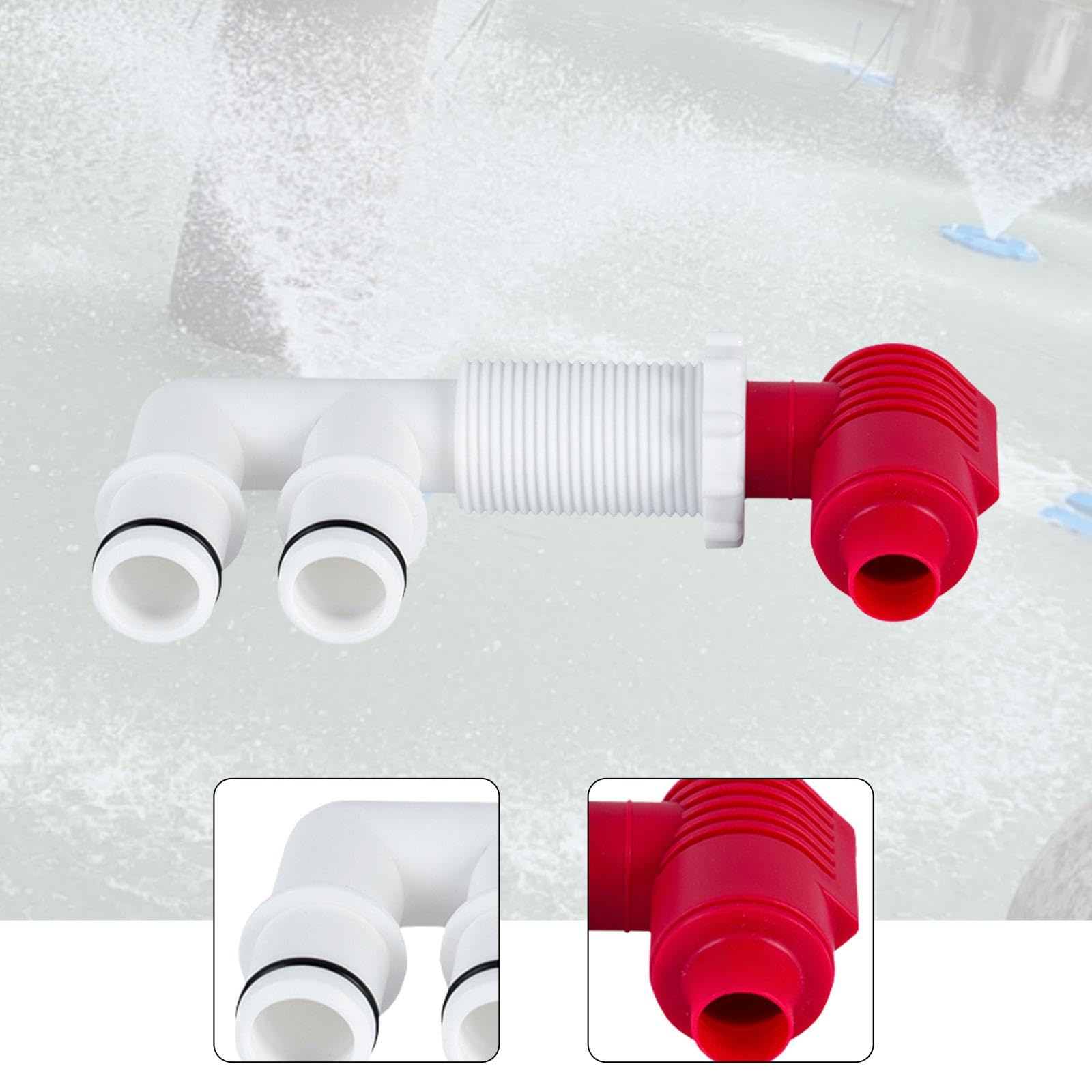 Amagogo Aérateur de vidange combiné pour Vivier de Bateau Circulation d'eau Efficace Installation Facile Accessoire de Navigation Haute Performance