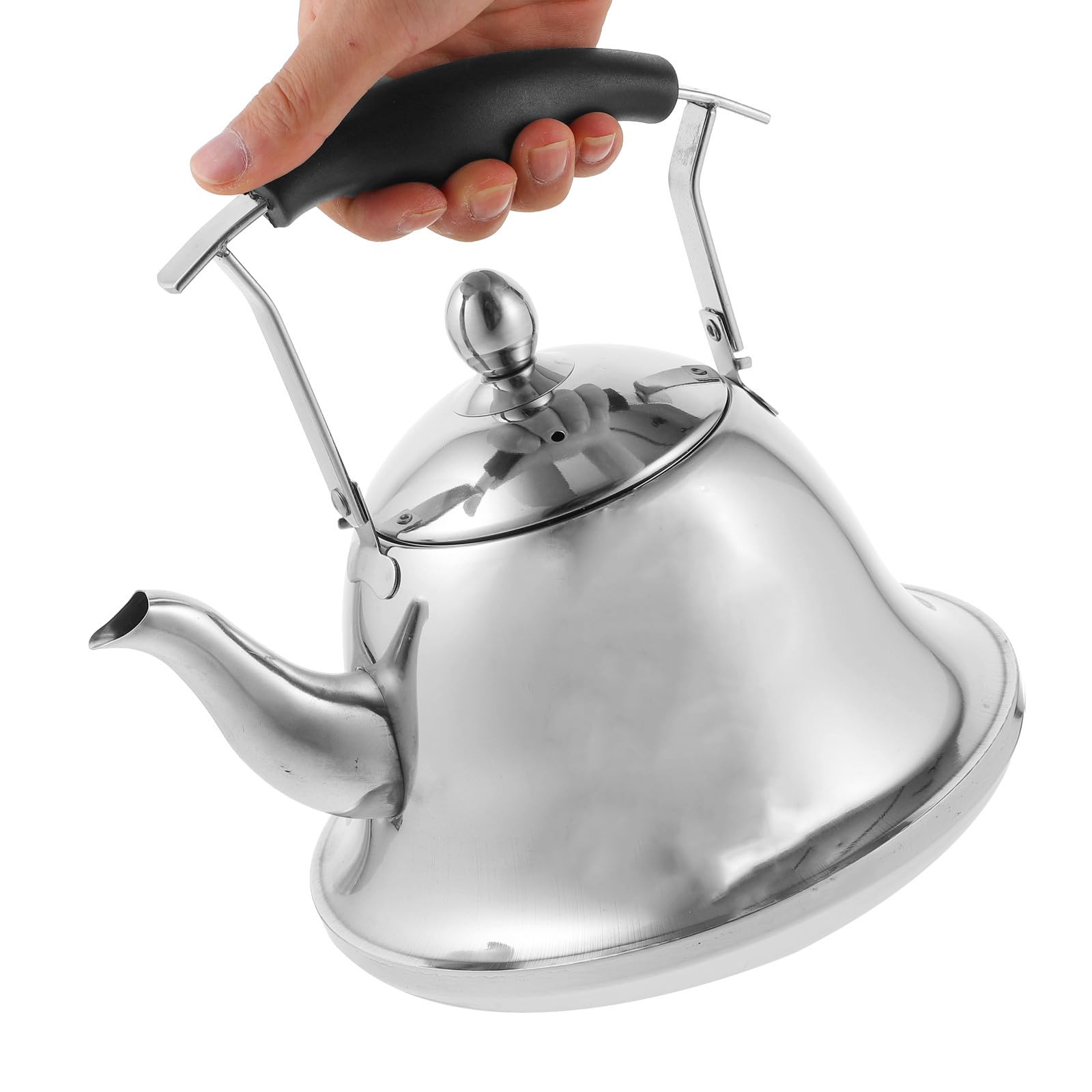 Tetera de Acero Inoxidable 2 L Plateada, Resistente al Desgaste