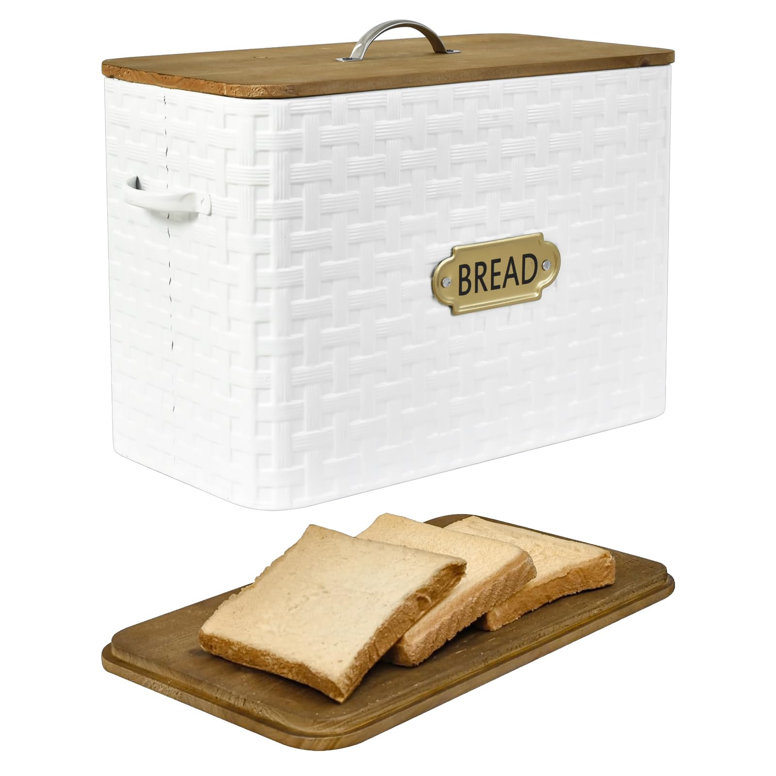 BREAD BIN 2個 Amazon.com - HOOBRO Bread Box, Bamboo Bread Box for Kitchen