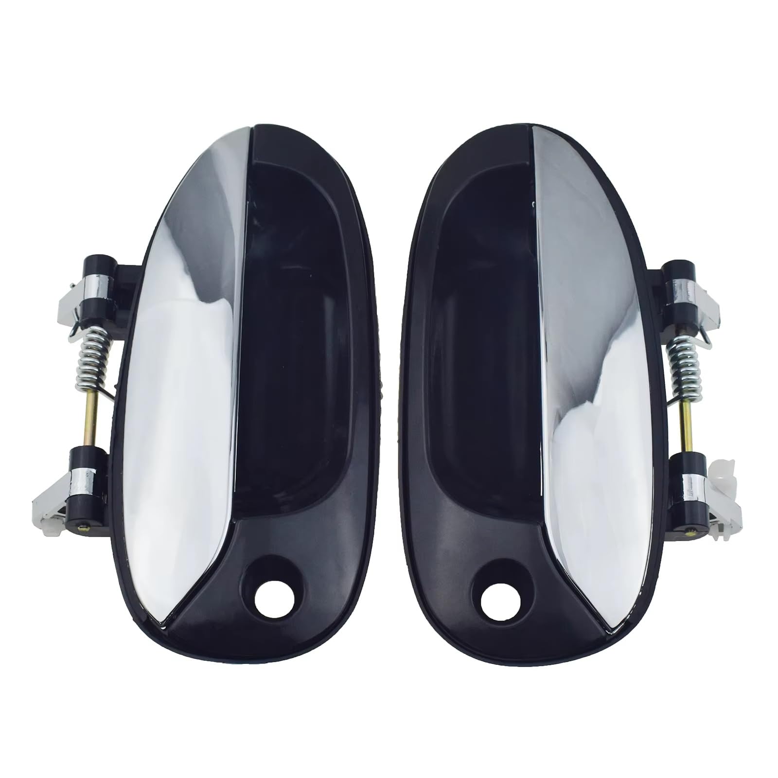 OHKYLSD Door Handle Outside Chrome Door Handle 0K2FB-58410 0K2FB-59410 0K2FB-72410 0K2FB-73410 for Kia for Carens 2002 2003 2004 2005 2006 Replacement Handles