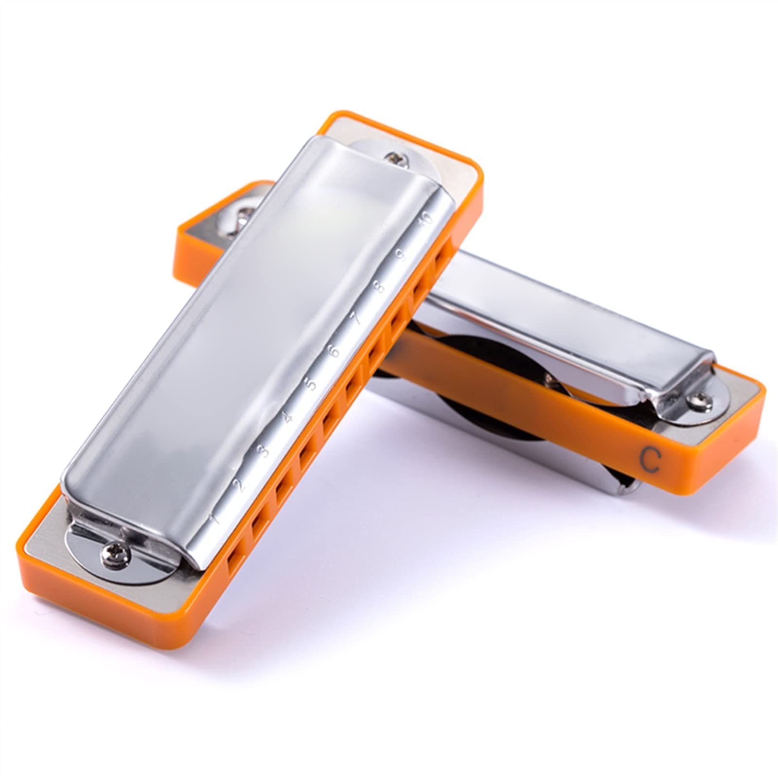 Diatoniczna Profesjonalna Harmonijka Ustna 10 Otworów Narządy Ustne ABS Grzebień Instrument Muzyczny Harmonijka Dla Początkujących (Color : Key of A)