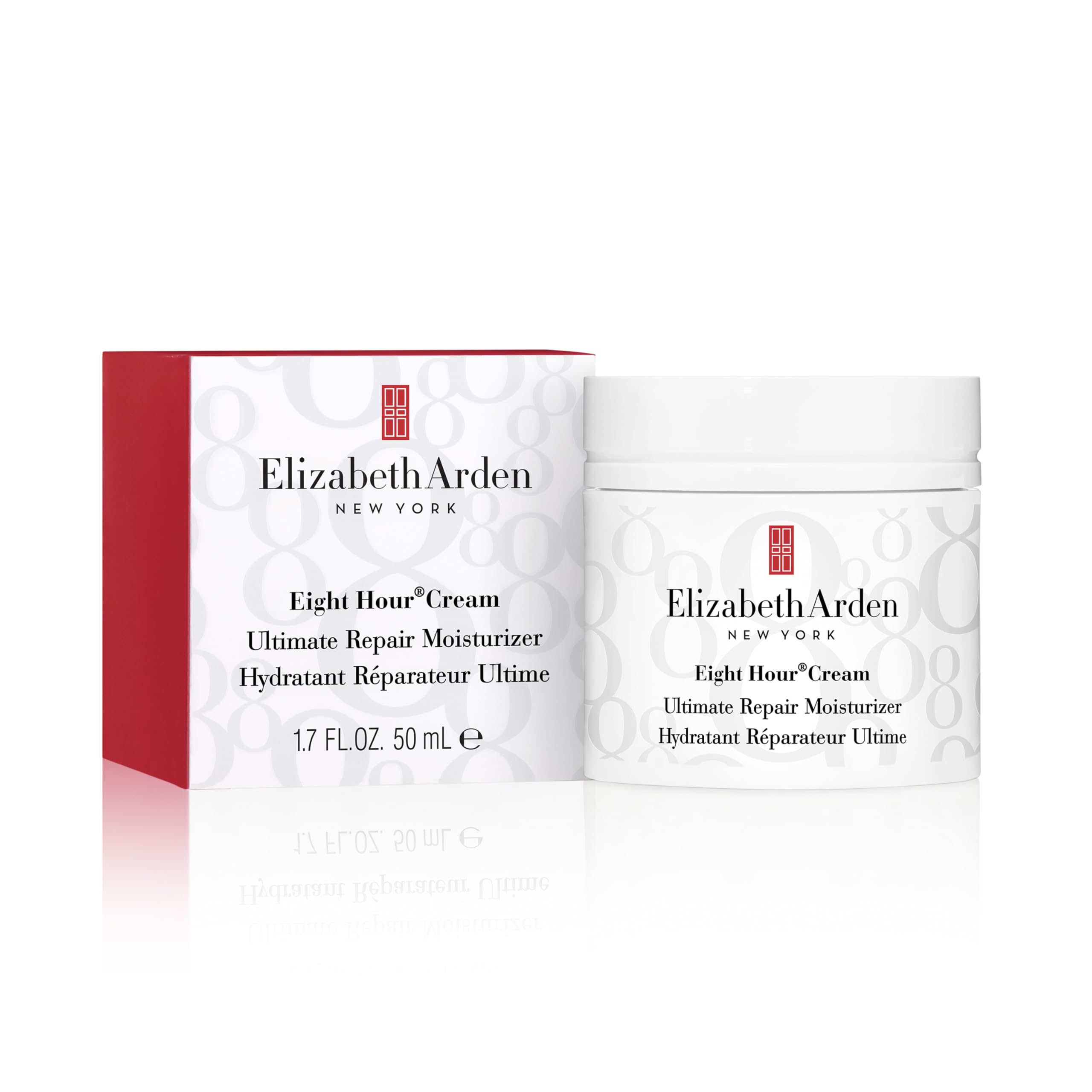 Elizabeth Arden – Eight Hour Cream Ultimate Repair Moisturizer, leichte Gesichtsfeuchtigkeitscreme mit Squalan & Ectoin, tiefenwirksame, langanhaltende Feuchtigkeitsversorgung, 50 ml