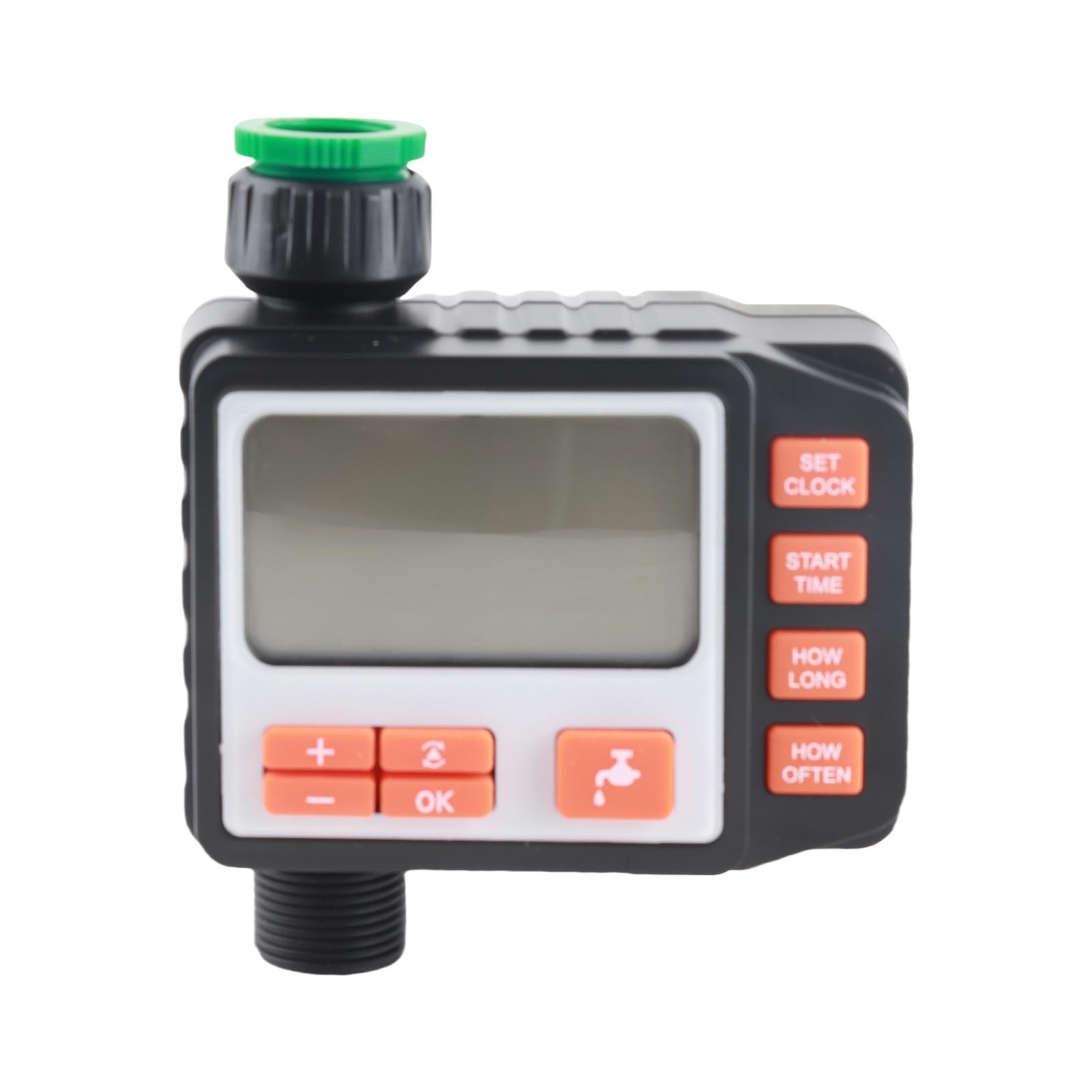 Kit per l' HUIOP BXJ-009 Kit irrigazione a goccia, timer digitale per rubinetto dell'acqua, timer per sistema di irrigazione, controller con tubo di distribuzione, ugelli regolabili, set di irrigaz