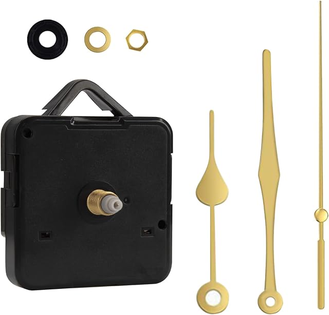 Silent Quartz Clock Mechanism Movement Kits battery powered Long and Short Shaft DIY Wall Clock Mechanism Parts Motor Replacement for Repair Home Restaurant Hotel Office Classroom (Peach Heart Gold)