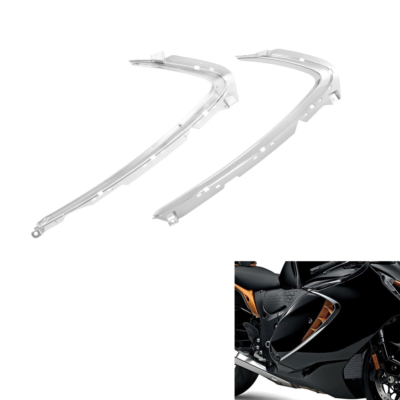 Amazon.com: TCMT ABS Chrome Front Side Cowlings Fairing Fit