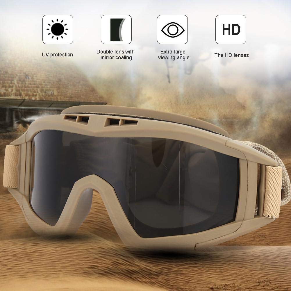 Tactics Goggle, Tactics Goggles Airsoft Paintball Ski Anti-Dust Anti-Fog Eye Protection Glasses Anti Fog Military Glasses