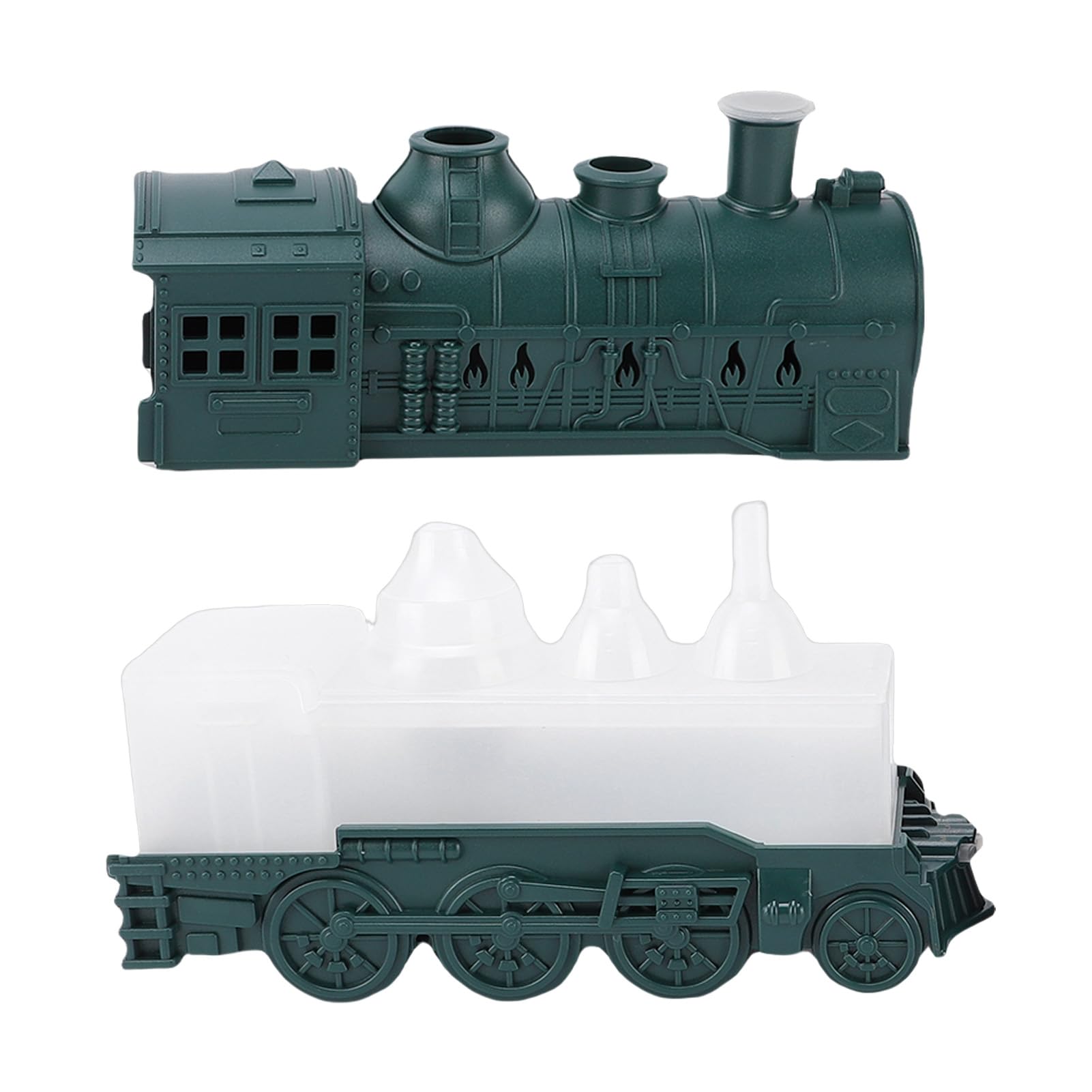 ASHATA Umidificatore a forma di treno con luce notturna, diffusore di oli essenziali, umidificatore a nebbia fredda, doppia modalità di spruzzo, con luce blu calda e fredda, per rilassarsi