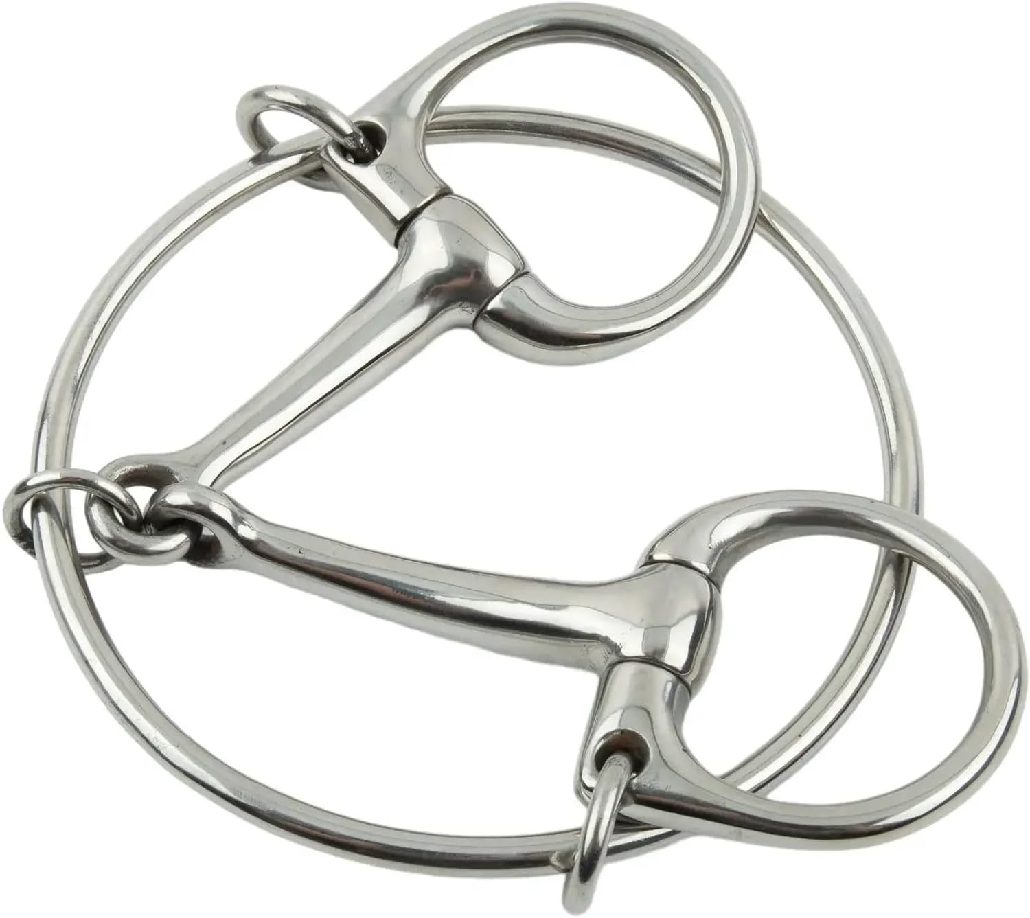 Horse Tie Rings Horse Bit Sporting Goods 12.5cm Length Tool Stainless Steel Tack Bits Accessories Outdoor Sports for Stables/Pastures/Livestock & Farm Use