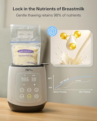 Miniatura 5 de Calentador de biberones calentador de biberones 7 en 1 rápido para bebés y calentador de leche sin BPA con pantalla LCD control preciso de