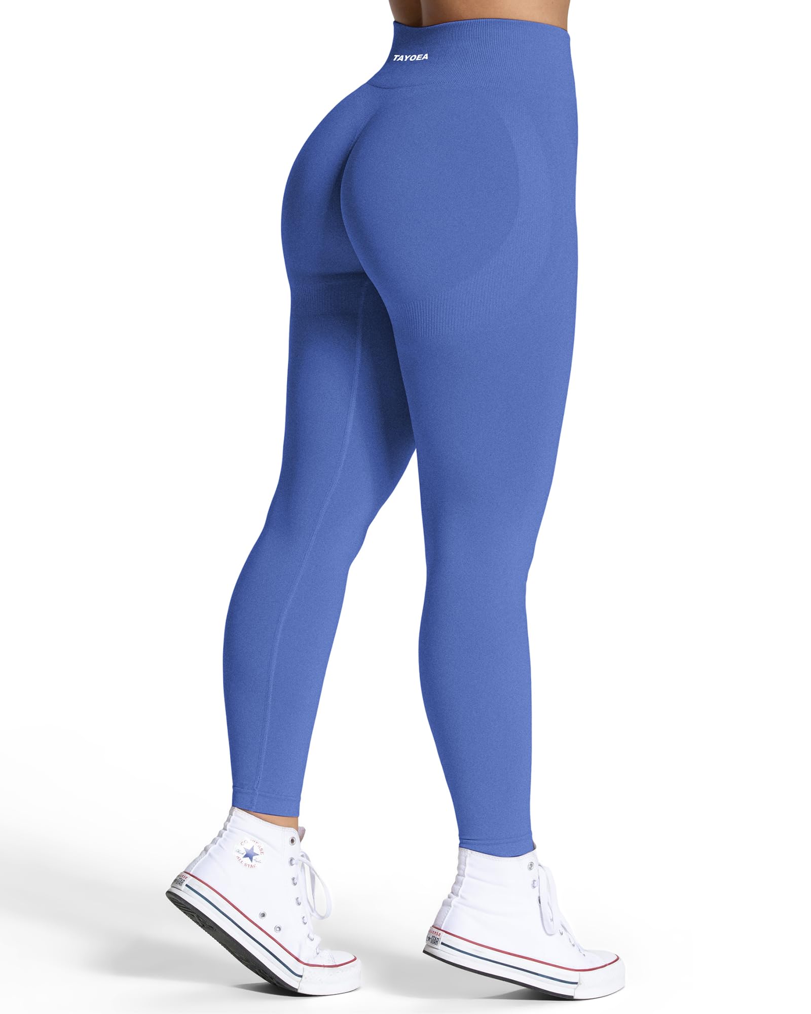 TAYOEA Sport Leggings Damen Push Up Booty Lifting Sportleggins Seamless Scrunch Butt Sporthose für Yoga Gym und Alltag