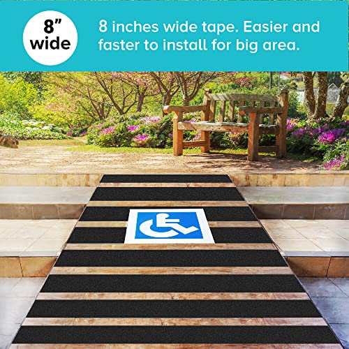 Anti Slip Traction Tape, 8 Inch x 30 Foot - Best Grip, Friction, Abrasive Adhesive for Stairs, Tread Step, Indoor, Outdoor (8" X 30') - Thumbnail 3