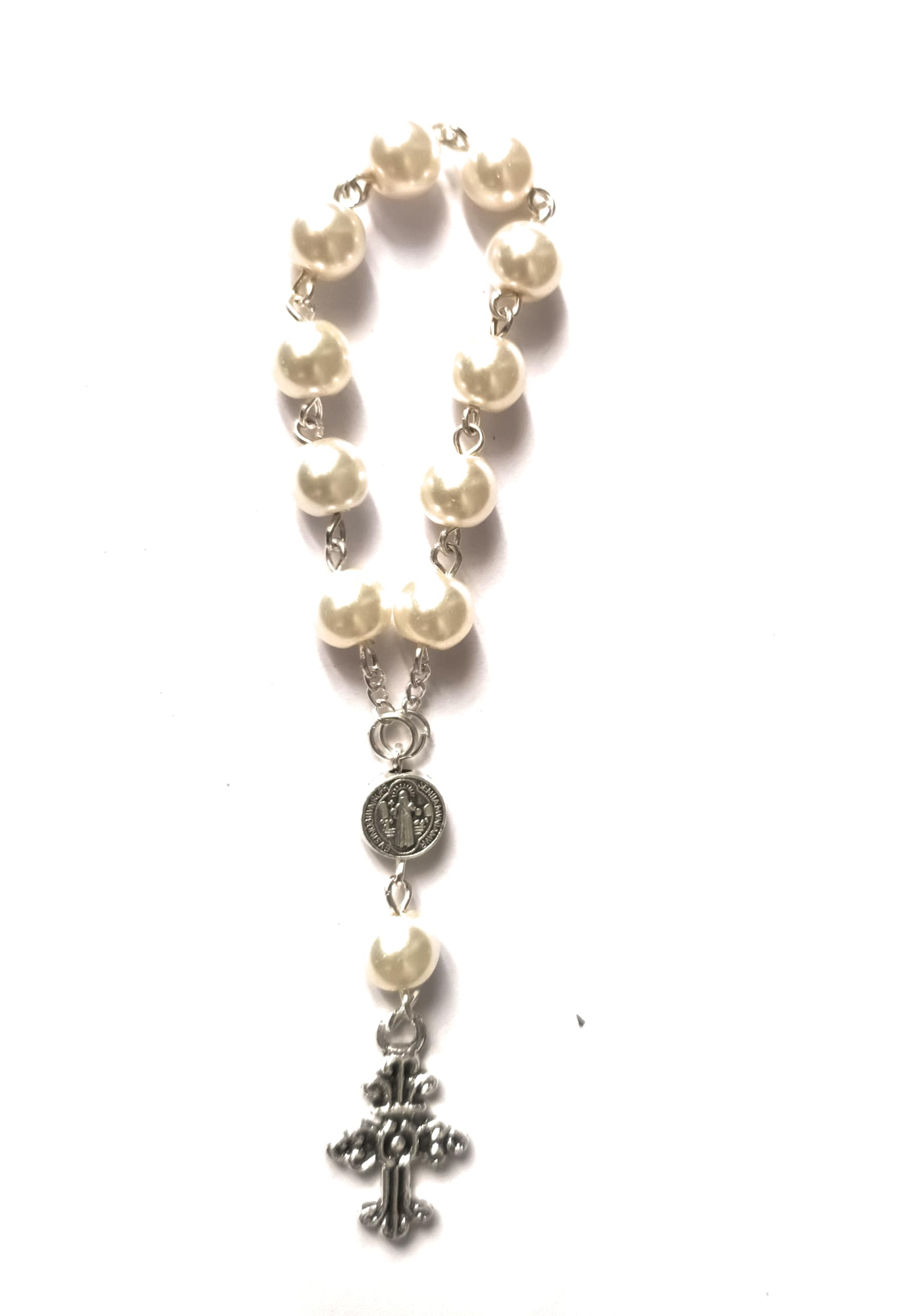 Divine Feathers 11 beads decade rosaries (Pearl)-image-30