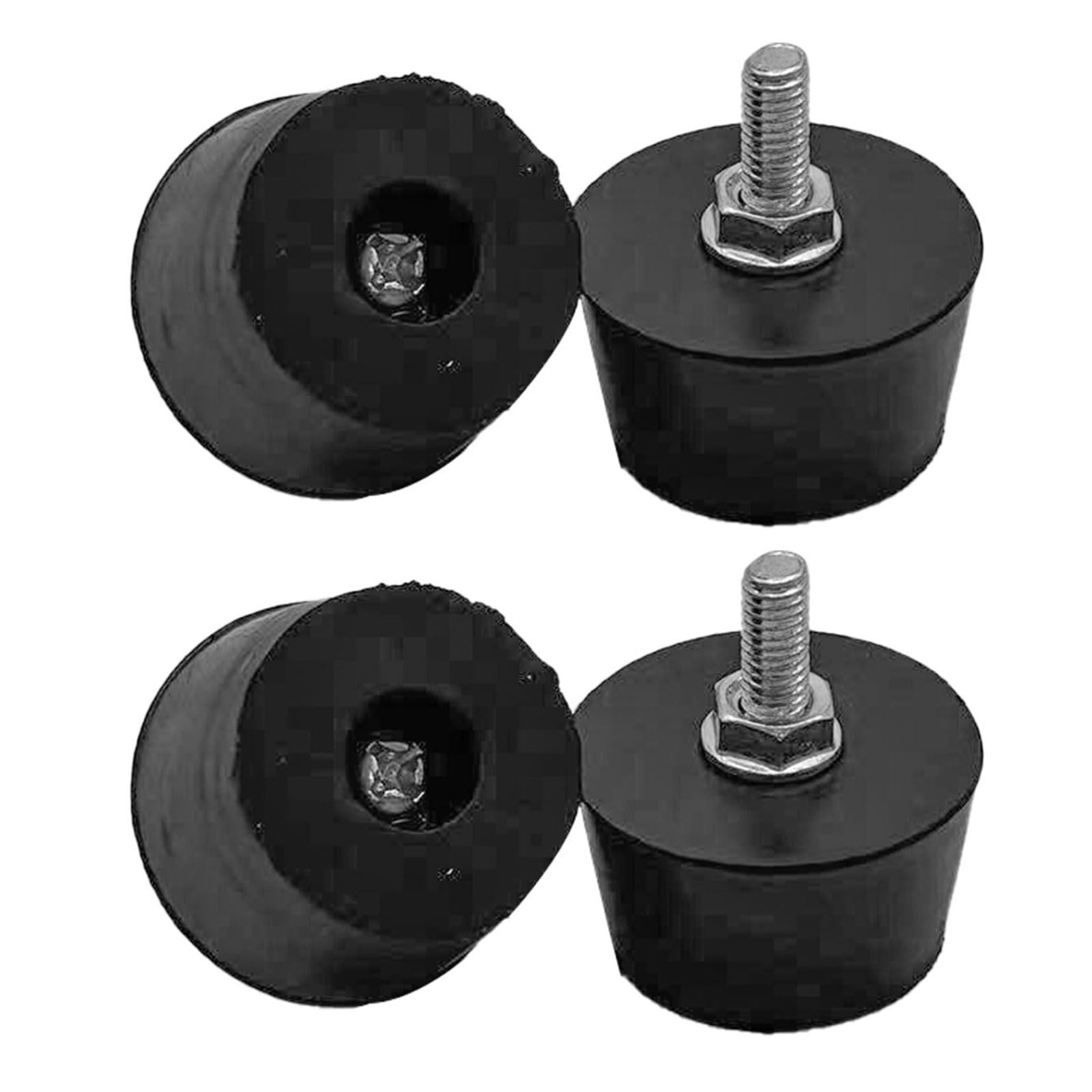 Mekalero 4Pcs Heavy Duty 6Mm Rubber Feet For Air Pumps And Compressor Machine Noise Reductions Vibrations Isolator Pad Rubber Damper Pad