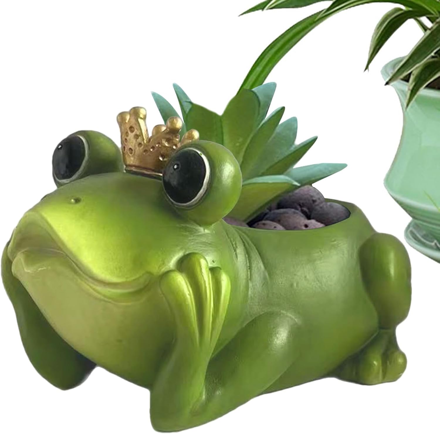 カエル型のプランター、カエルの植木鉢 - クラウン植物ポットと