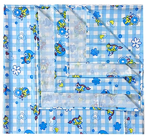 Image of EcoSoft Plastic Sheet,PVC Sheet for Kids,Rubber Sheet for Babies,Bed Wetting Protector(90 x 135 cm) (Blue PPG)