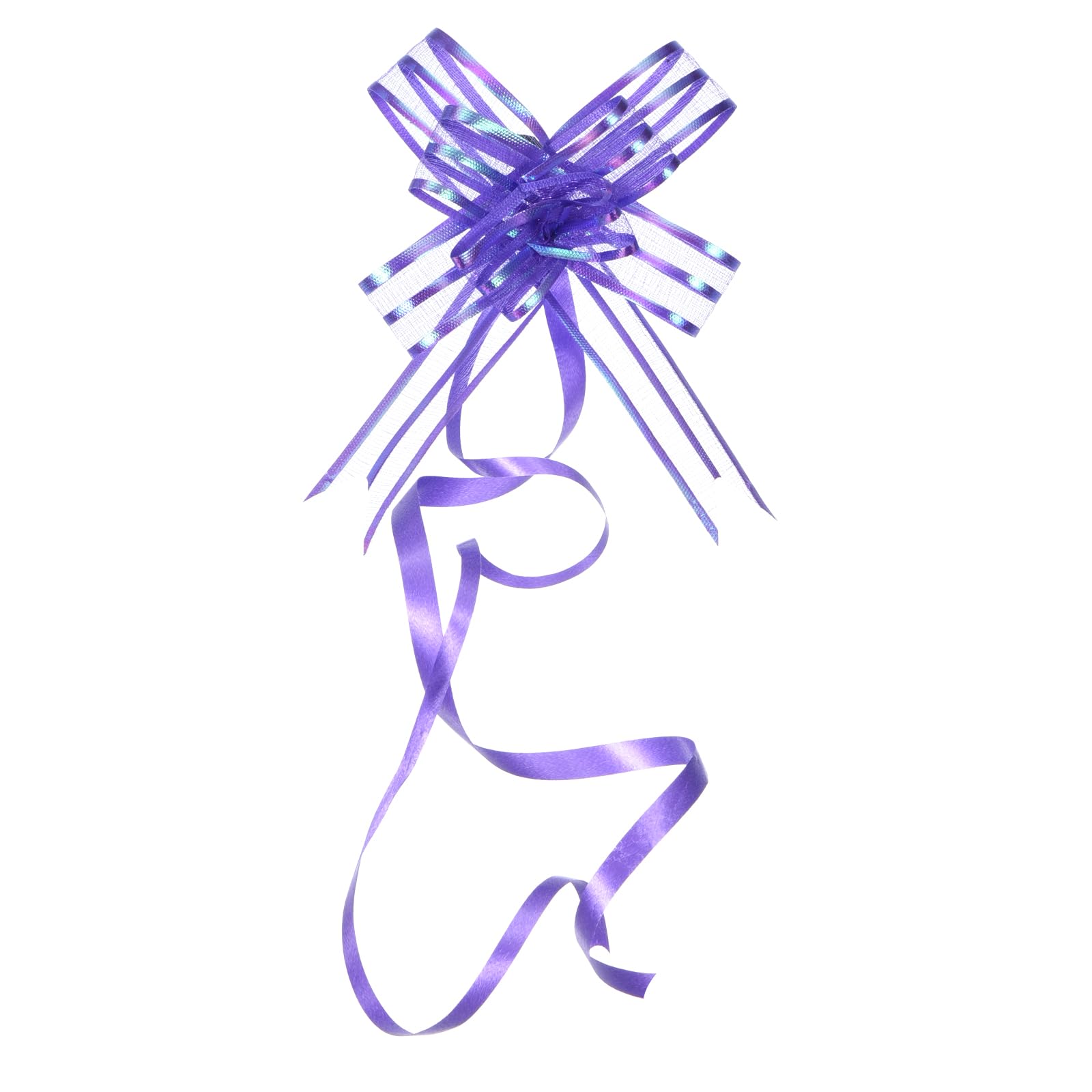 M METERXITY 40 Pack Chiffon Pull Bows - Presents Wrap String Bow, (2.4" Dark Purple)