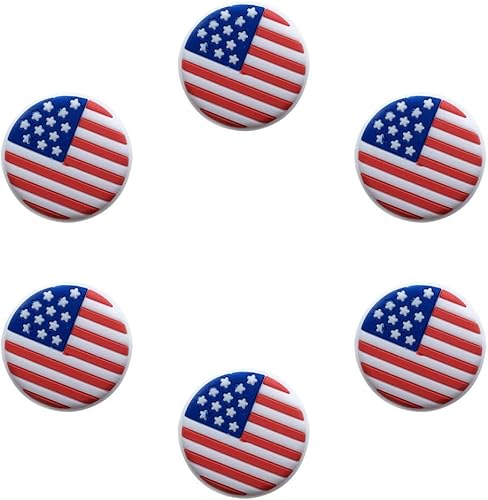 Miniatura 6 de Amosfun Raqueta de tenis Vibración Silicona Bandera Americana Raqueta de Tenis Amortiguadores de Cuerdas de Raqueta de Tenis Amortiguadores para