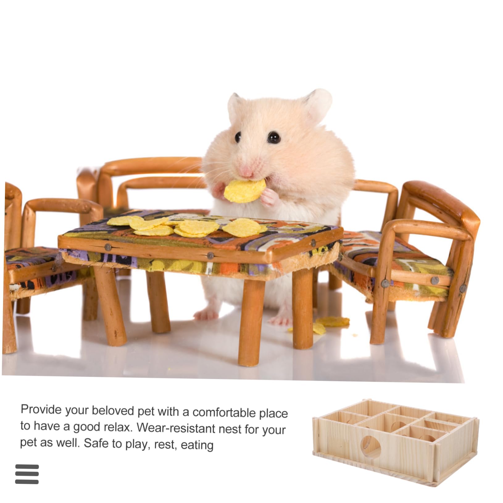 Hamsterspielzeug mit Mehreren Kammern Komfortabler Rückzugsort und Spielplattform Labyrinth zum Spielen und Entdecken für Meerschweinchen und Ratten