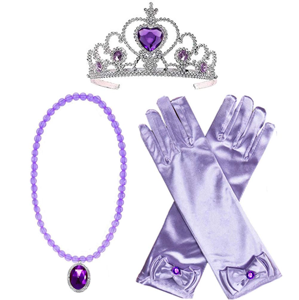 Princess Mermaid Wig Ariel Braid with Princess Tiara Necklace Gloves Not Including Dress Princess Mermaid Ariel Dress Up Halloween Costume Cosplay Accessories for Kids Girls : Clothing, Shoes & Jewelry