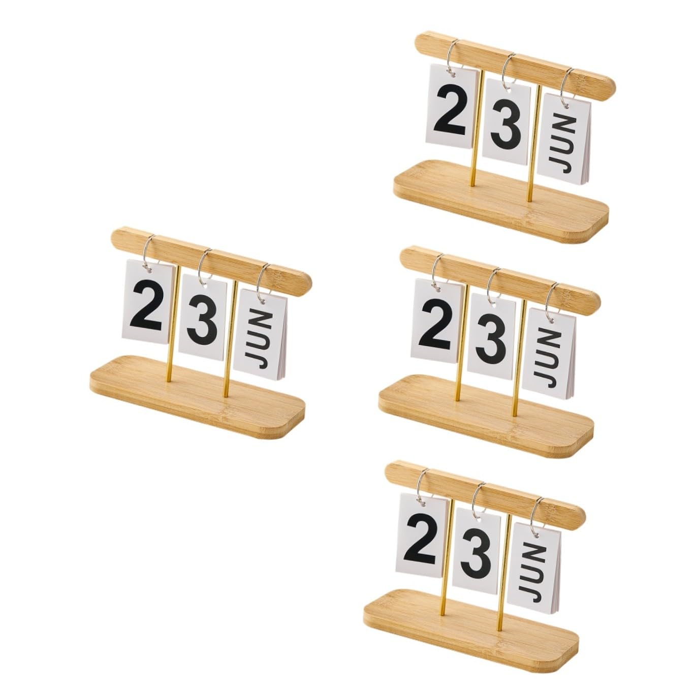 SEWACC 4stücke Stehender Kalender Minimalistisches Design Dekorativer Tischkalender Für Büro Und Zuhause Einfach Verstellbar Für Lehrer Und Schreibtisch-dekoration