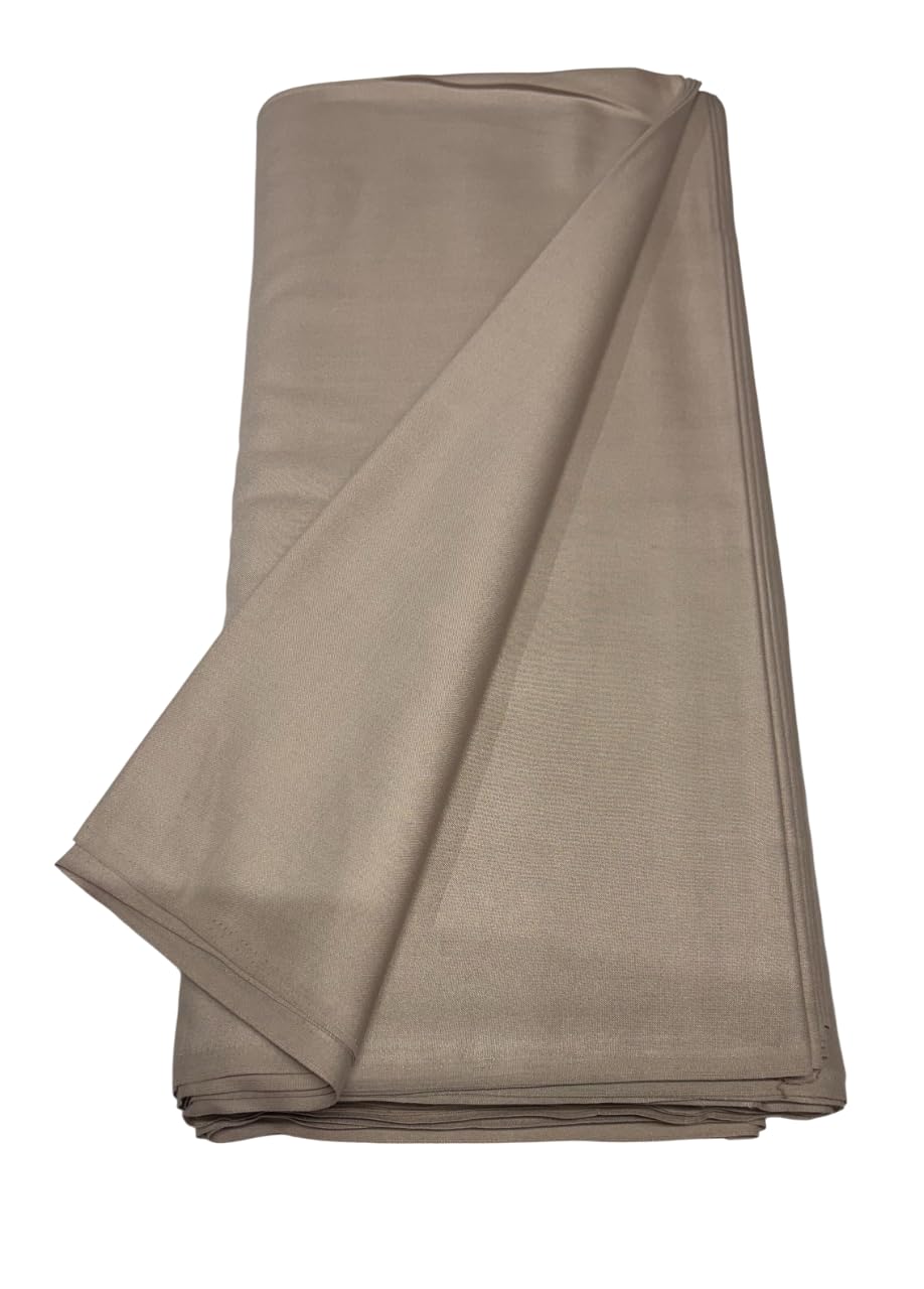 BKRKJ for Women & Men Merino Wool Spun Fabric for Stitching Woollen Suits Salwars Shirts Kurta Pyjama Pathani Suits Blouse Scarf Patiyala Chudidar,Light Beige 145 (3 Meter)