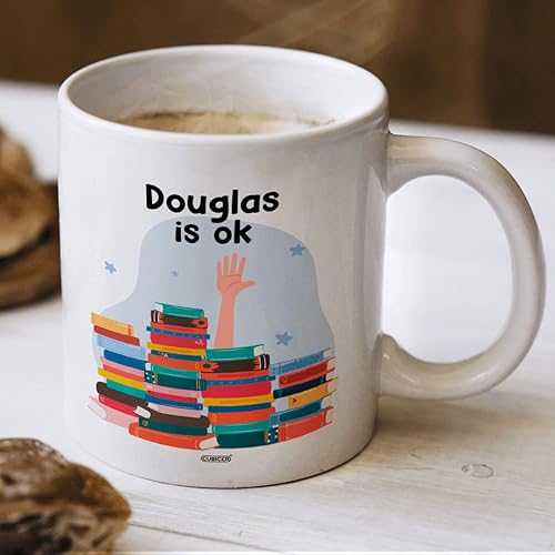 Vista 41 de CUBICER Taza de café de cerámica blanca personalizada, diseño de búho, tazas con nombre personalizado, divertidos regalos de cumpleaños para Búho
