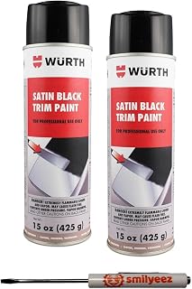 Smilyeez Listing for Wurth Flexible Trim Paint – Satin Black 15 oz Aerosol Can (Pack of 2) – Perfect for Home, Automotive, and Outdoor Use & Pocket Screwdriver