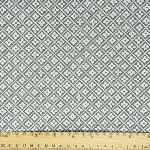 Stitch & Sparkle 100% Cotton 44' Sewing & Craft Fabric by The Yard, Steel