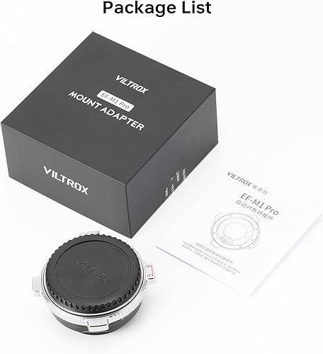 Miniatura 9 de VILTROX Adaptador de lente EF-M1 Pro, adaptador de montaje en anillo de enfoque automático, convertidor de lente con bloqueo de seguridad compatible