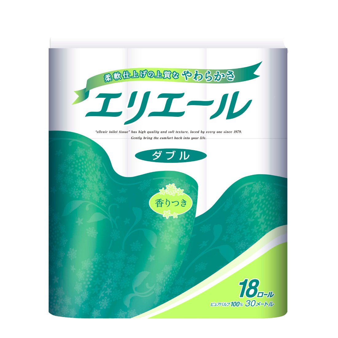 エリエール トイレットペーパー 30m×18ロール ダブル パルプ100% リラ…