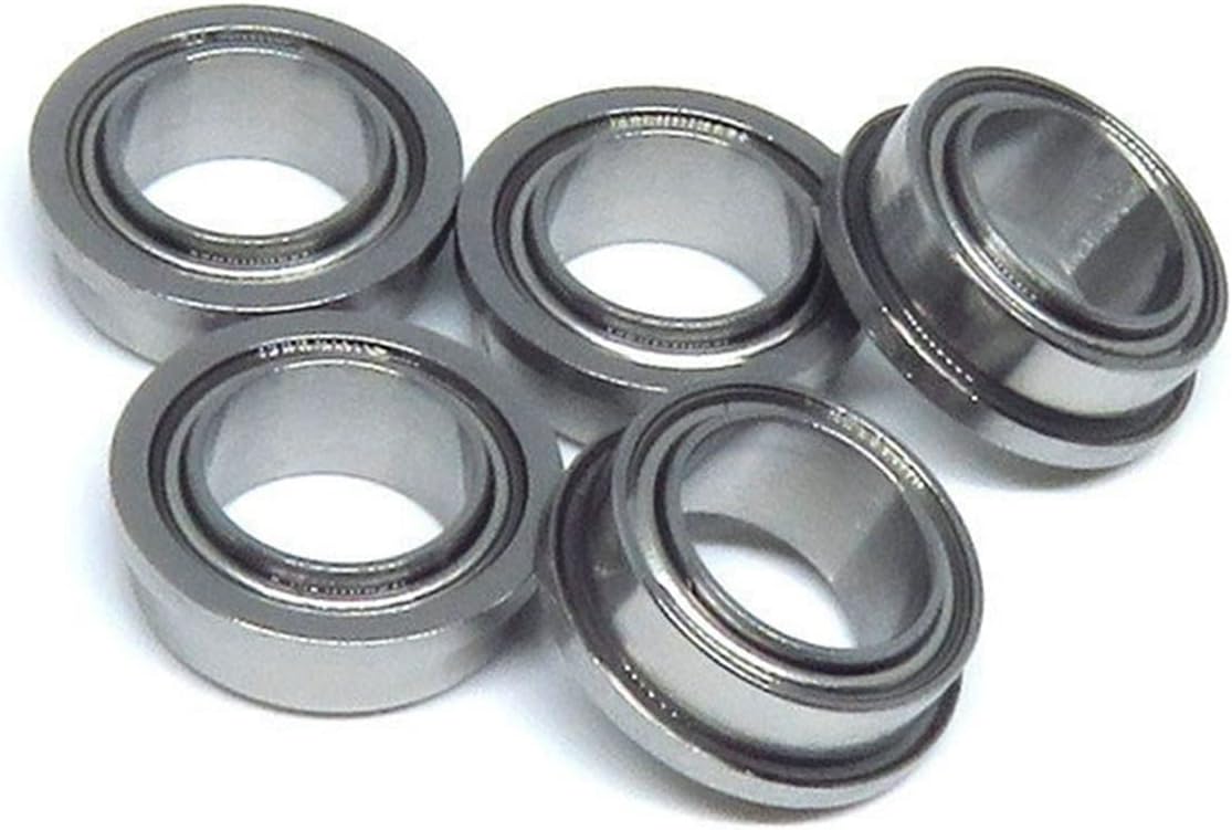 5pcs SFR188ZZ EE Flange Bearing 6.35x12.7x4.762mm R188 FR188 SFR188 ZZ Z Inch Inner Extended Stainless Steel Flanged Bearing (Size : SFR1810-ZZ EE)