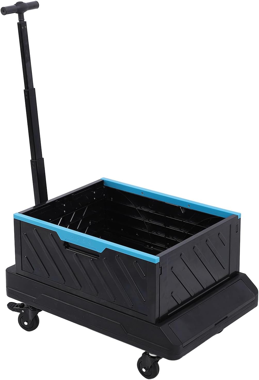 VINGVO 60kg Large Capacity Utility Shopping Cart, Folding Wagon Cart with