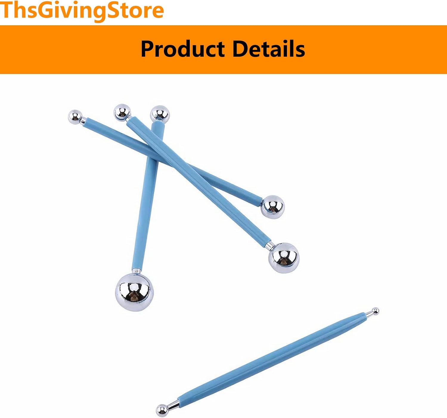4 Piece Clay Sculpting Tools Kit, Double-Ended Metal Ball Tools Stylus Cake Decoration Modeling Tools Set, Wax Carving Tools Embossing Tools image 3