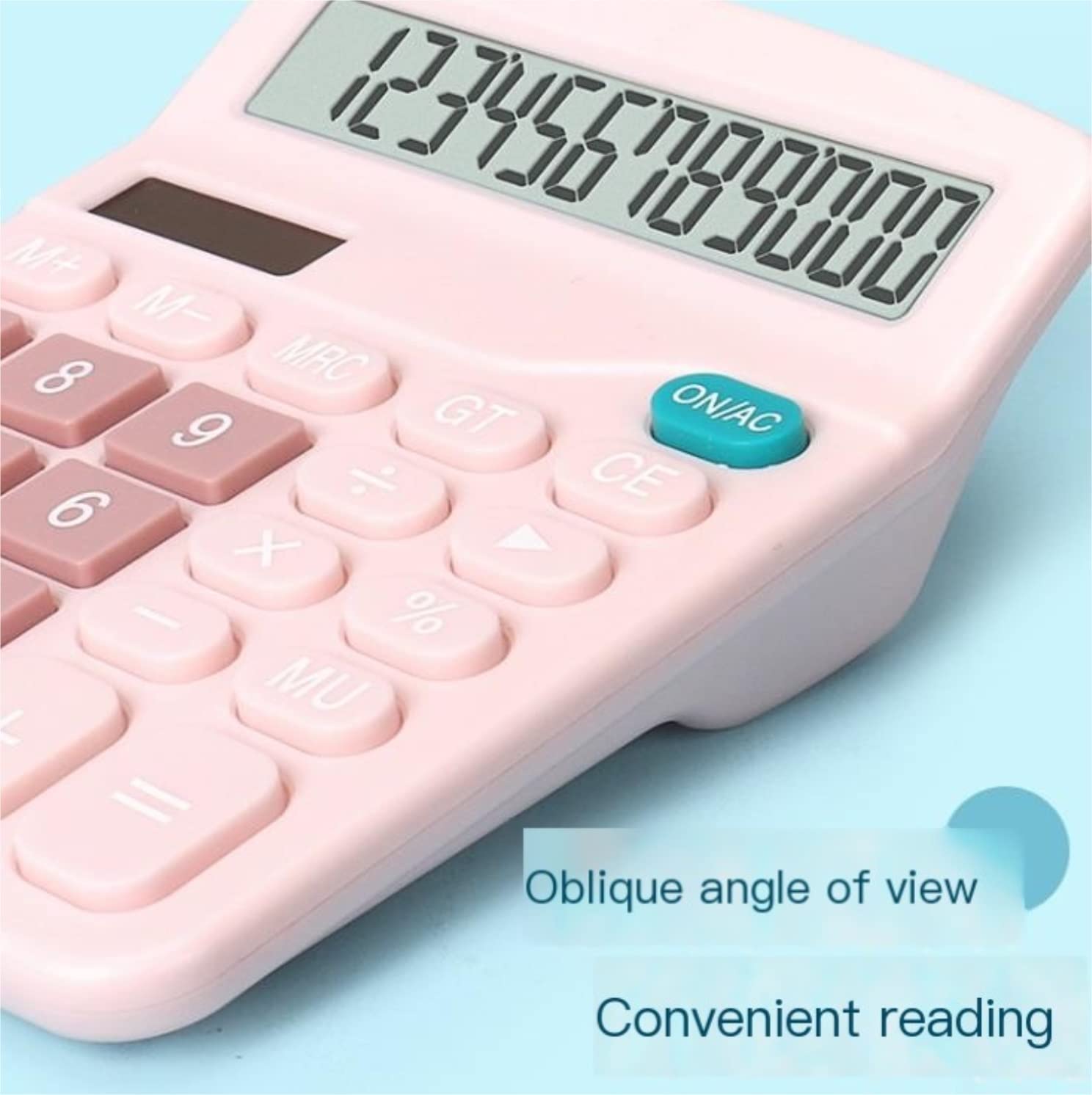 Calcolatrice per Ufficio Calcolatrice A 12 Cifre Calcolatrice di Funzioni Standard A Doppia Alimentazione con Batteria Solare con Display LCD Scuola(Grün)