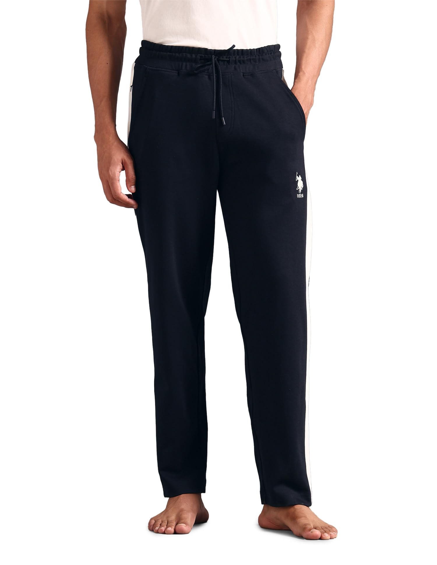 U.S. POLO ASSN. Mens Regular Fit Solid Cotton OR004 Lounge Pants