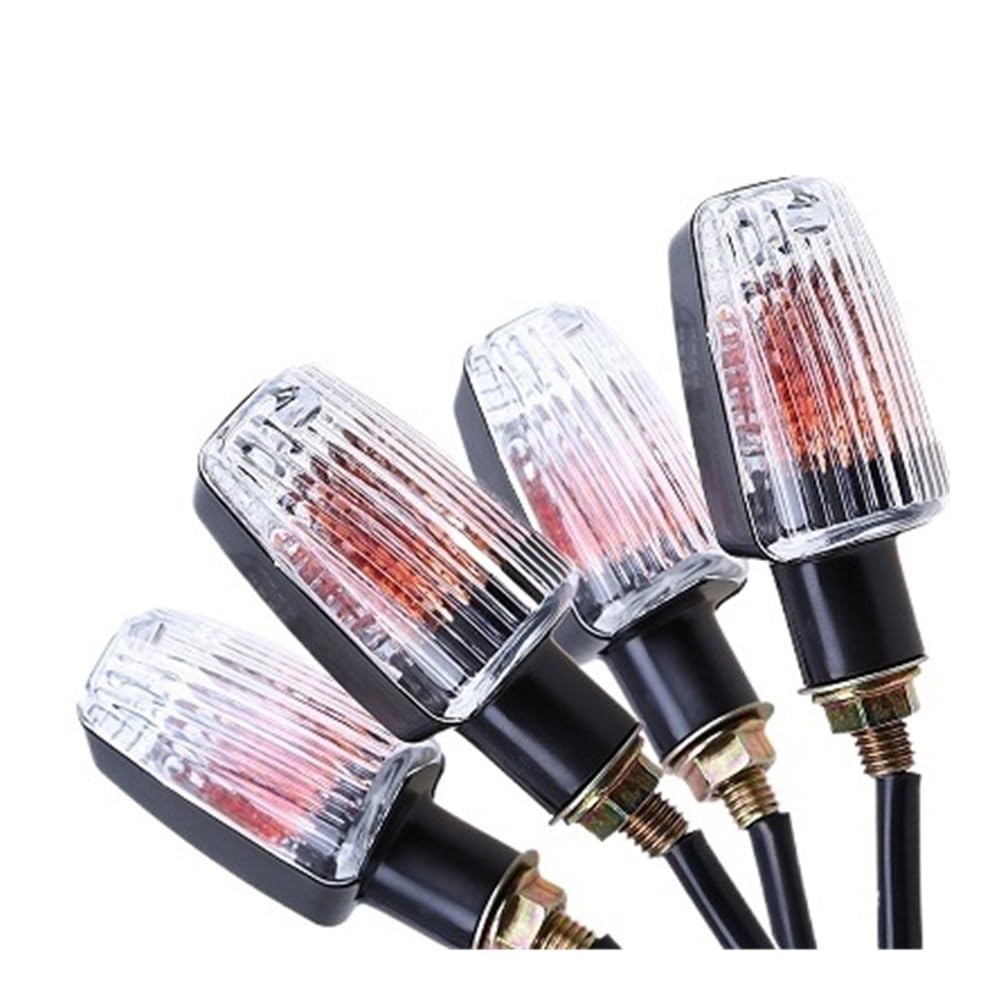 4 uniwersalne kierunkowskazy do motocykli Suzuki, 12 V, 10 W, kolor bursztynowy.