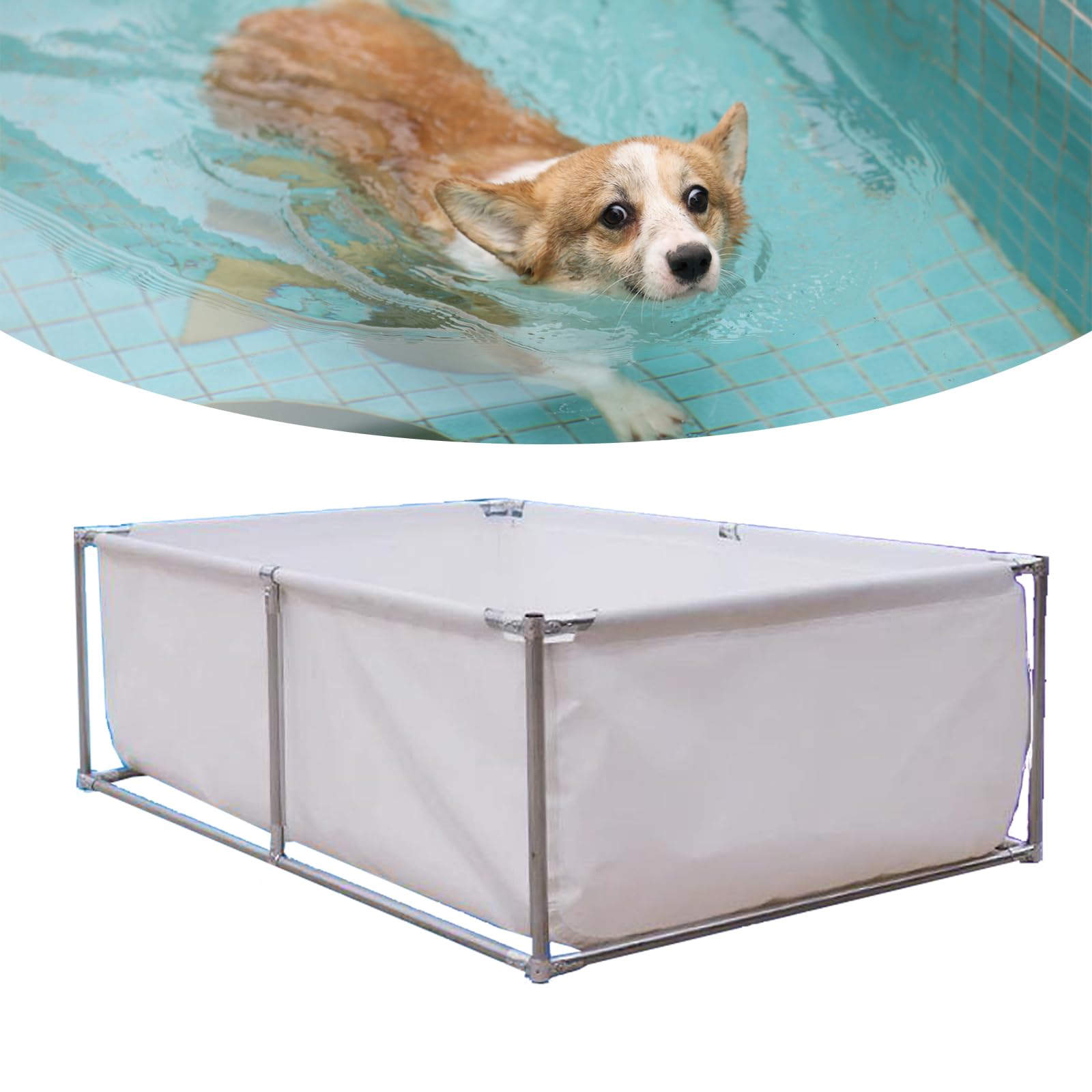 Tela di alta qualità per cisterna e stagno per laghetti, resistente telaio per piscina fuori terra, ideale per bambini e adulti, perfetto per divertimento e relax all'aperto