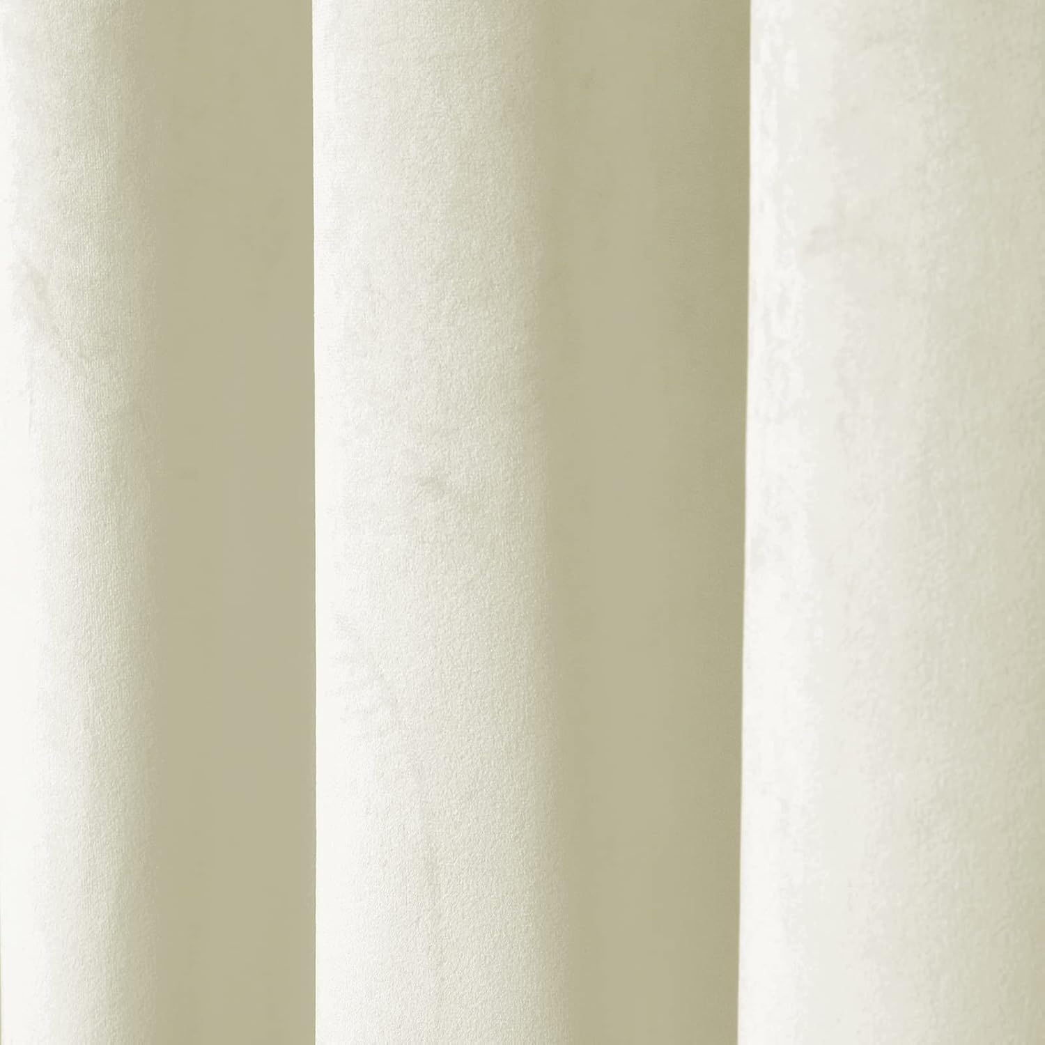 ChadMade 36Wx84L Inches Ripple Fold Drapery Room Darkening Two Layers Velvet Curtain Room Divider, Work with Special LORA Track Set, Beige - 1 Panel, Leon Collection