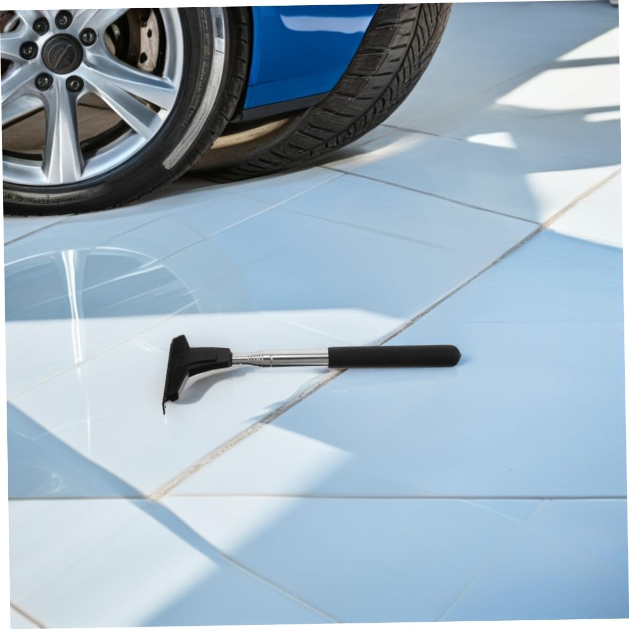 1Set Retractable Car Rear View Mirror Wiper Multi Functional Squeegee for Efficient Windshield Cleaning Rainy Foggy Weather Enhances Driving Safety with Dual Function Tool