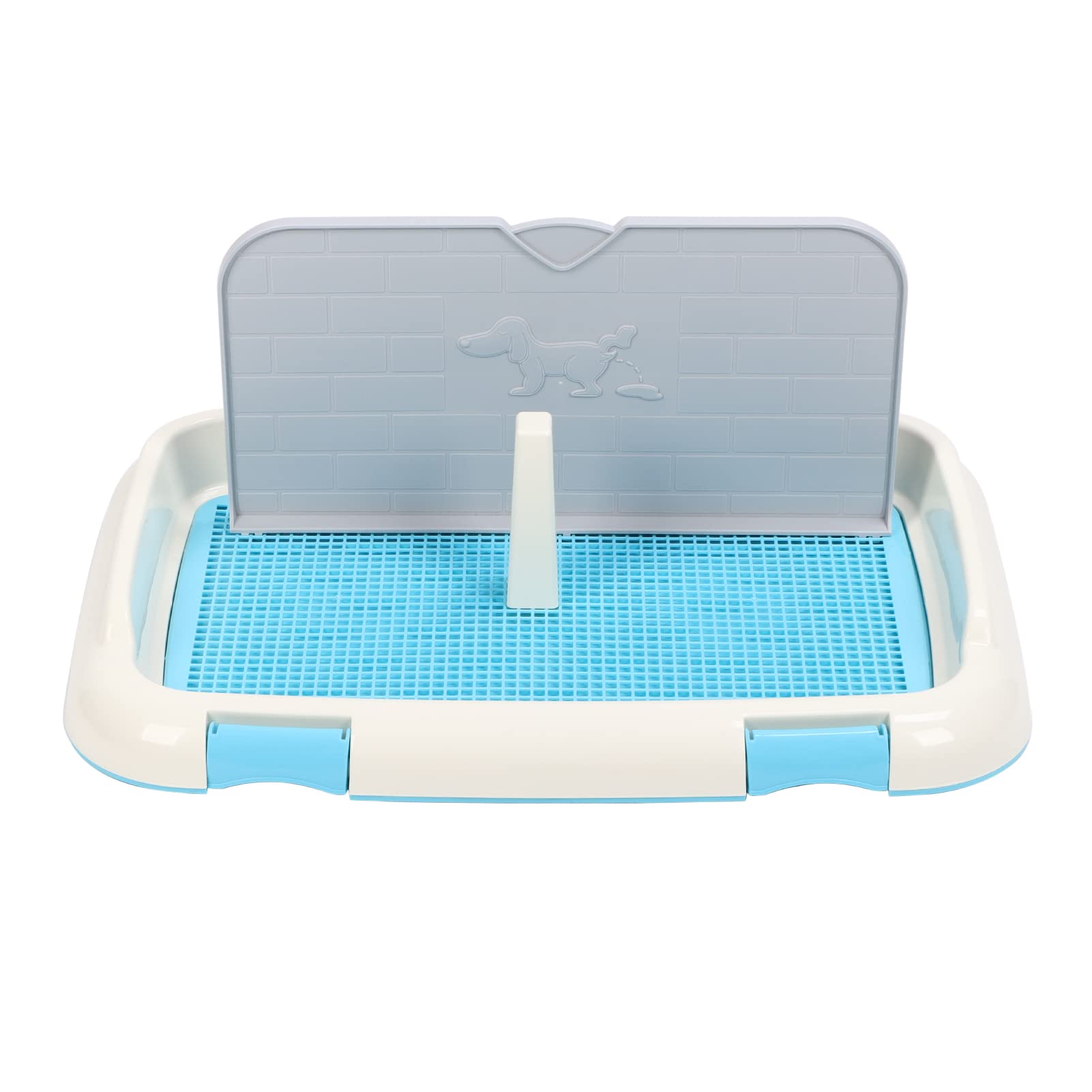 Plateau de Pot pour Chien Support de Coussin de Pipi D'intérieur pour Chiot Pot pour Animaux de Compagnie Facile à Nettoyer pour Les Chiens de Petite et Moyenne Taille avec Couvercle Mural