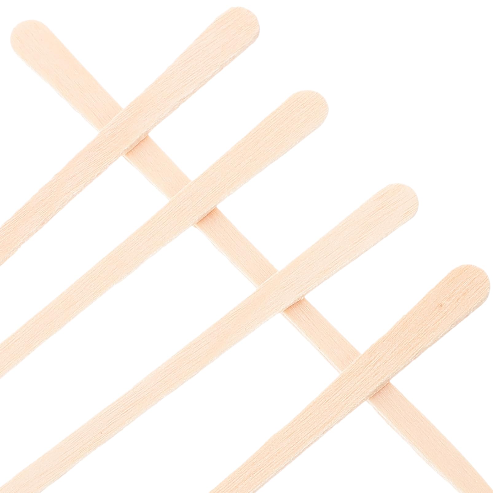 HAPINARY Waxing Sticks for Hair Removal 100pcs Wooden Applicators Smooth Safe for Hands Skin