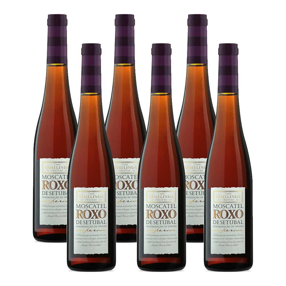 Casa Ermelinda Freitas Moscatel Roxo Superior 500ml - Vino Fortificado - Paquete de 6