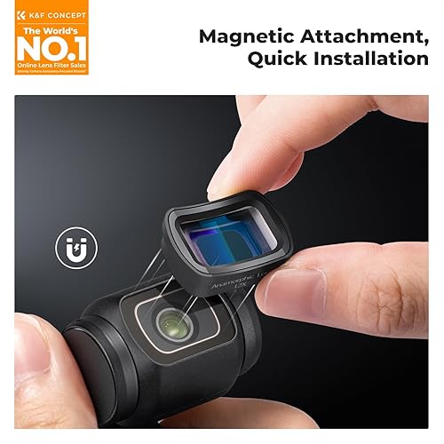 Miniatura 2 de K&F Concept Lente anamórfica 1.2X compatible con DJI Osmo Pocket 3, lente cinematográfica de pantalla ancha con efecto de rayas azules, accesorio