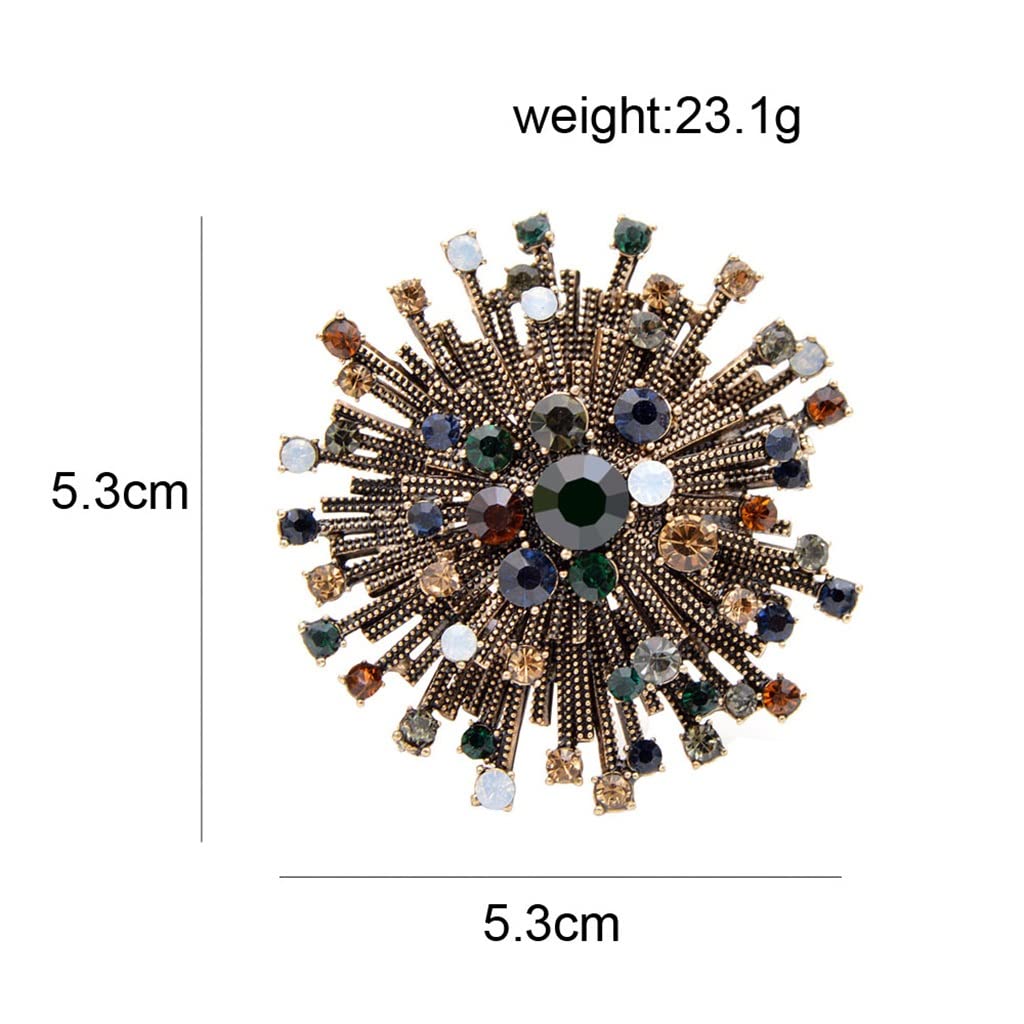 12 Broches Em Formato De Flor Com Strass | Parcelamento sem juros