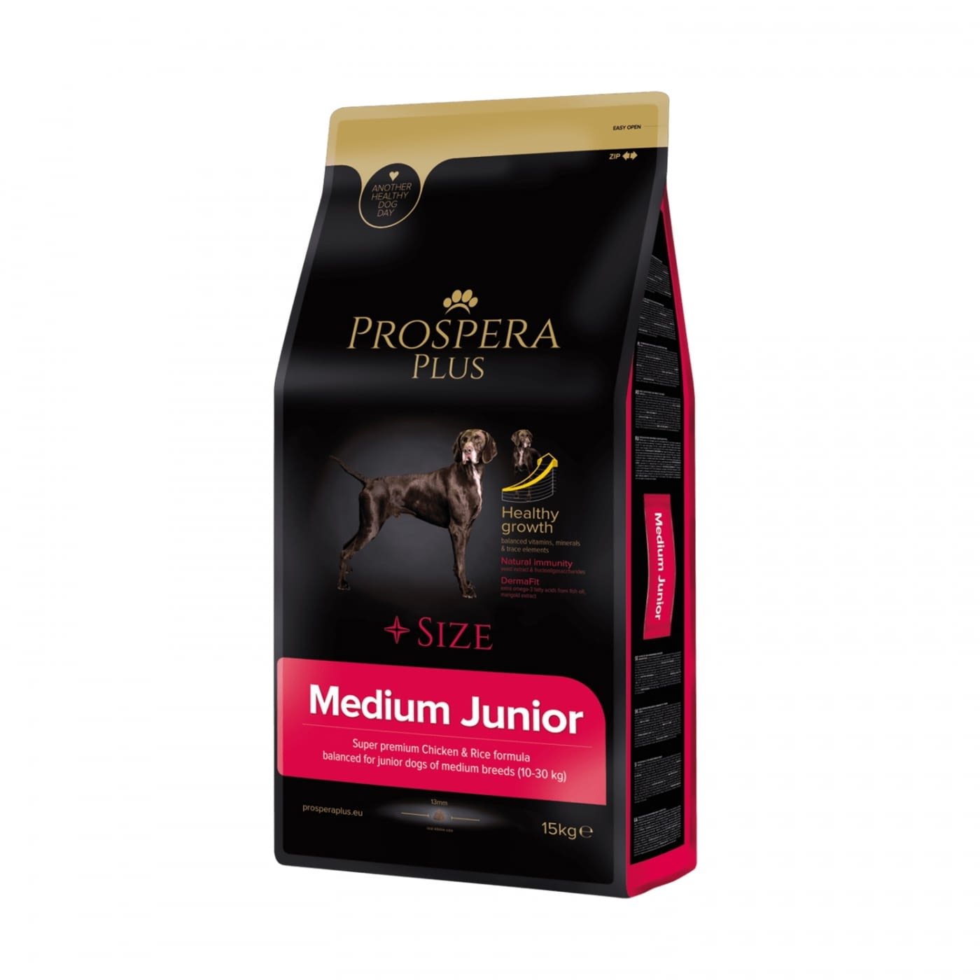 Hundefutter für Jungen, mittlere Rasse, Medium Junior Superpremium Huhn und Reis, 15 kg