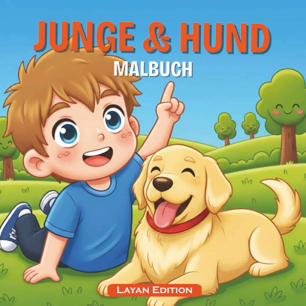 Junge und Hund Mal-Abenteuer: 35 Lustige & Aufregende Ausmalseiten mit Sport, Outdoor-Abenteuern und Besten Freundes-Momenten | 8.5x8.5"