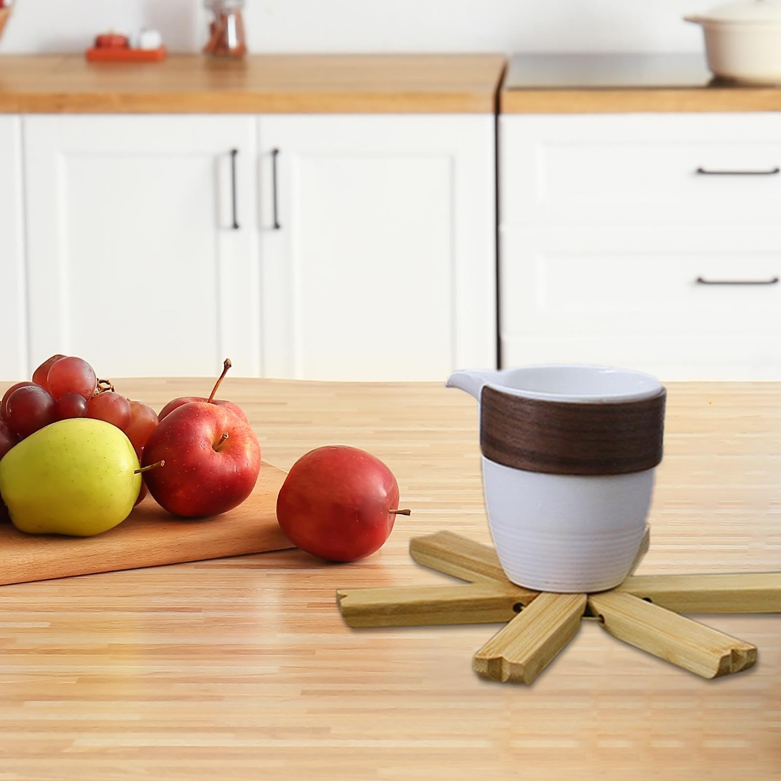 Dessous de plat en bois, dessous de plat en bois pliable - dessous de verre en bois dessous de plat pour casseroles chaudes - dessous de plat multifonctionnel pliable en bois dessous de plat pour