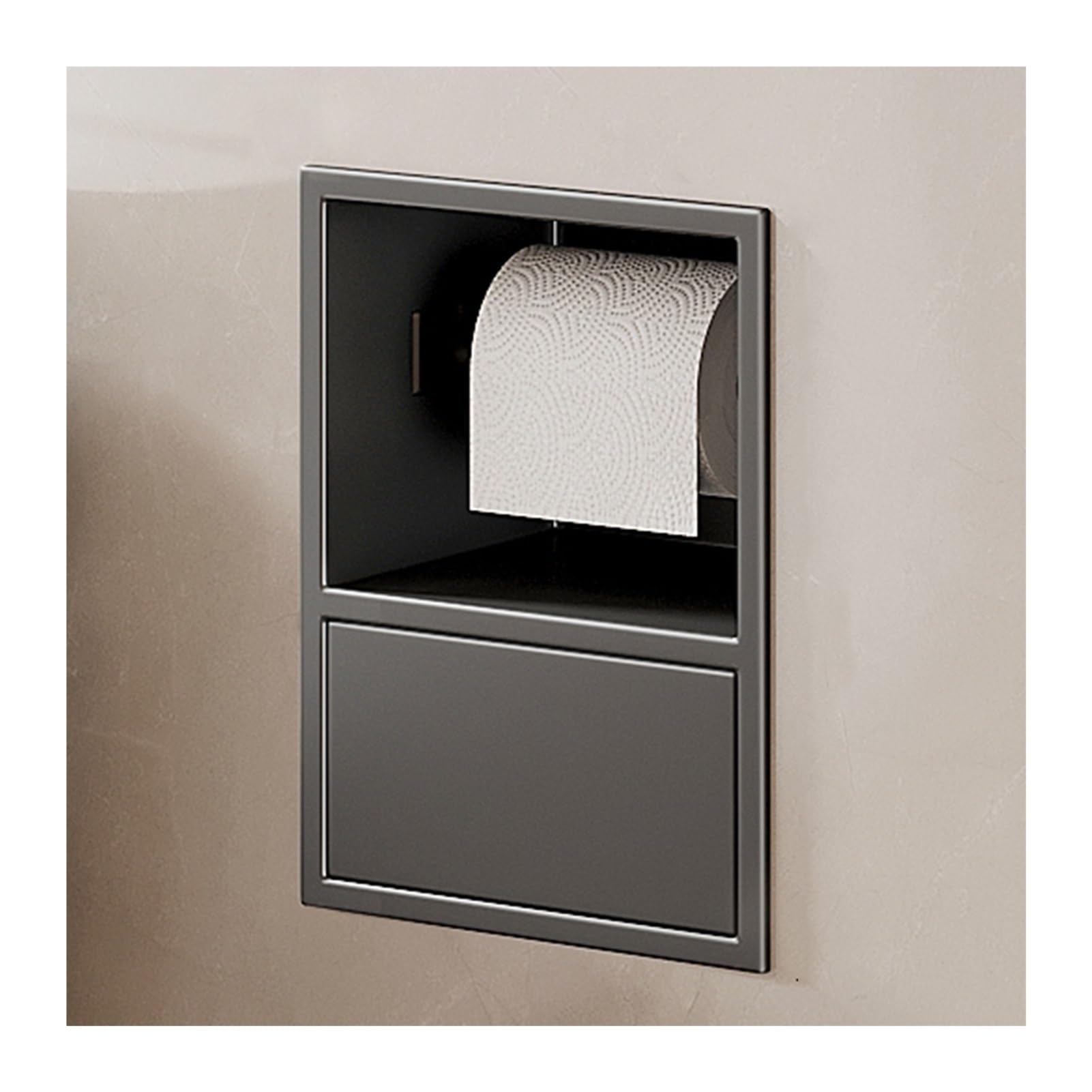 GLJTUO Stainless Steel Shower - Waterproof nizer for Bathroom, Kitchen & Bedroom - Built-in Shelf for Shampoo & Toiletries - Modern Sto Solut,Grigio-23x17x12CM