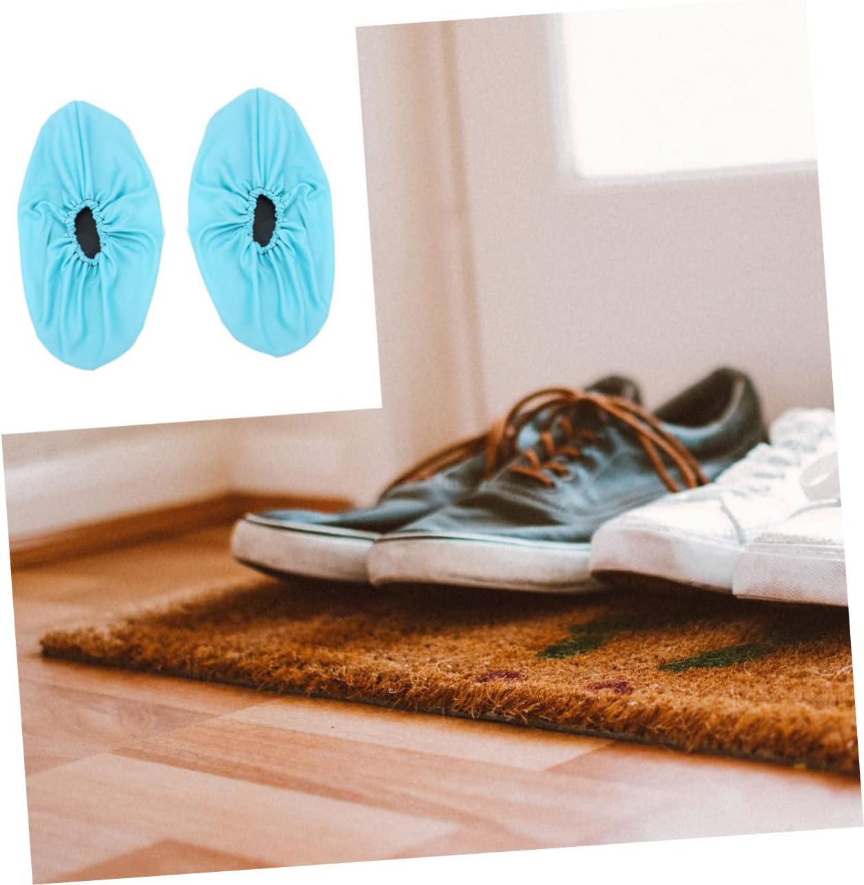 5pairs Reusable Skid Overshoes Thickened Shoe Covers for Indoor Use Washable and Design to Keep Floors Clean and Tidy