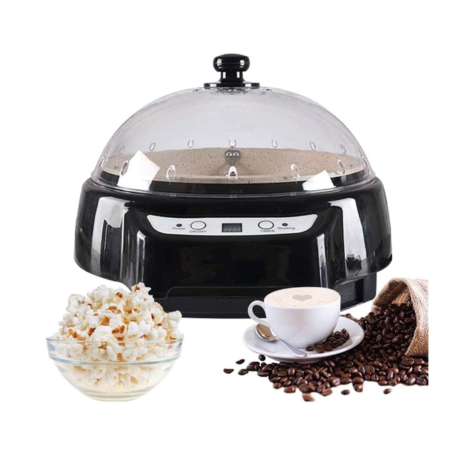 Macchina per i Popcorn Macchina per la torrefazione del caffè Macchina per i Popcorn Tostatura dei Chicchi Display Digitale Funzione Conto alla rovescia, torrefazione del caffè in accia